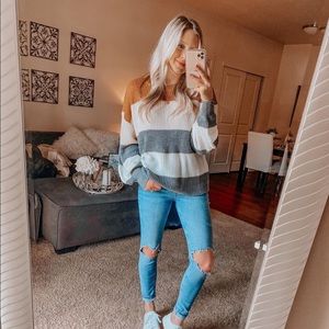 SHEIN colorblock sweater